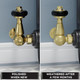 FAR-CR-UB-WEATHERED-COMP - Faringdon Traditional Thermostatic Radiator Valve - Unlacquered Brass (Corner TRV) FAR-CR-UB-WEATHERED-COMP - Faringdon Traditional Thermostatic Radiator Valve - Unlacquered Brass (Corner TRV)